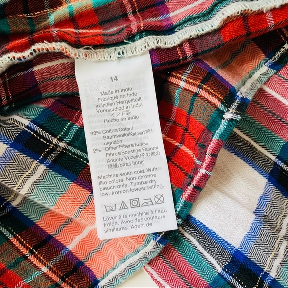 Crewcuts Ruffle Peplum Top in Snowy Stewart Tartan - Picture 8 of 9